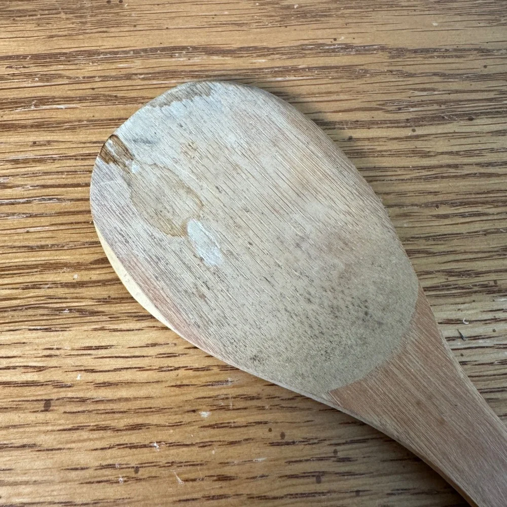 Vintage Primitive Wood Butter Paddle Spatula Utensil Natural Brown
